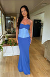 Hire I AM DELILAH. Angelina SET Maxi Skirt and Corset Top in Bluebell