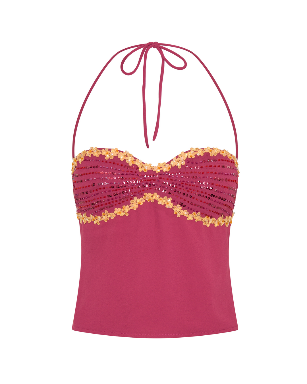 Hire I AM DELILAH. Jemima SET Maxi Skirt and Halter Top in Wine Red