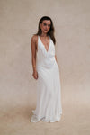 Hire SNEAKY LINK Jaz Hand V-Neck Gia Maxi Dress in Ivory White