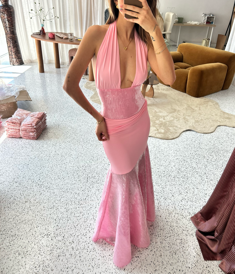 (Copy) Hire DECONDUARTE Florian Sequin Maxi Dress in Pink