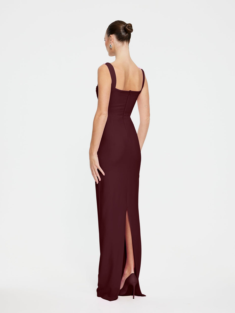 Hire EFFIE KATS Marbella Gown in Wine Red