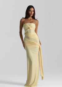 Hire NATALIE ROLT Miranda Gown in Lemon Yellow