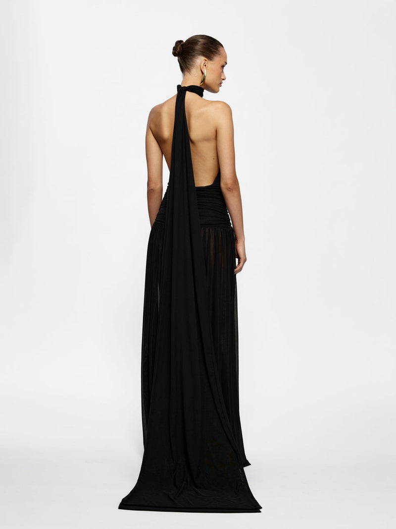 Hire EFFIE KATS Verity Gown in Black Sheer