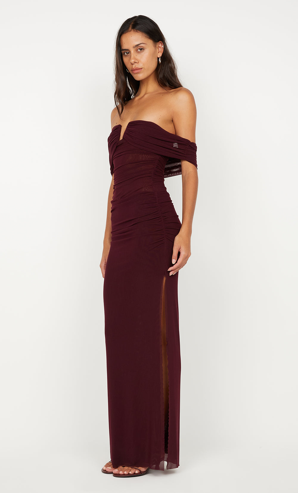 Hire BEC+BRIDGE Poppy Gathered Maxi Dress in Plum