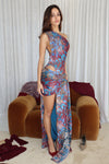 Hire DECONDUARTE Andreina Maxi Dress in Blue Floral