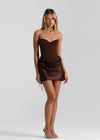Hire NATALIE ROLT Evelyn Mini Skirt in Espresso Brown (SKIRT ONLY)