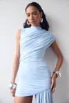 Hire DE LA VALI Ravenna Mini Dress in Sky Blue