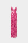 Hire MISHA Sapphire Sequin Maxi Dress in Fuchsia Pink
