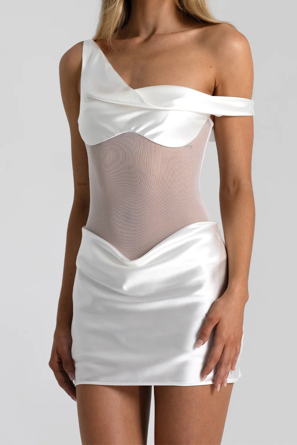 Hire Natalie Rolt Elodie Mini Dress in White