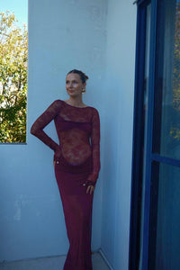 Hire BENNI Oskar Maxi Dress in Plum
