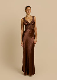 Hire ARCINA ORI Eveline Dress in Cacao Brown