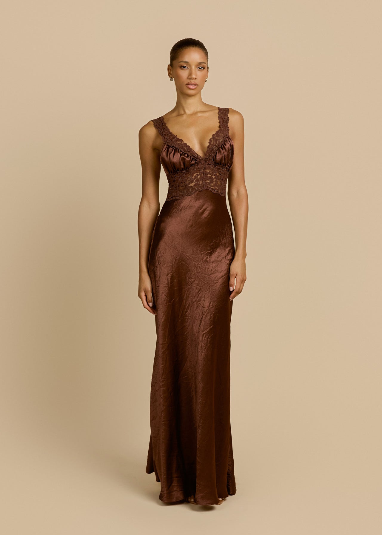 Hire ARCINA ORI Eveline Dress in Cacao Brown