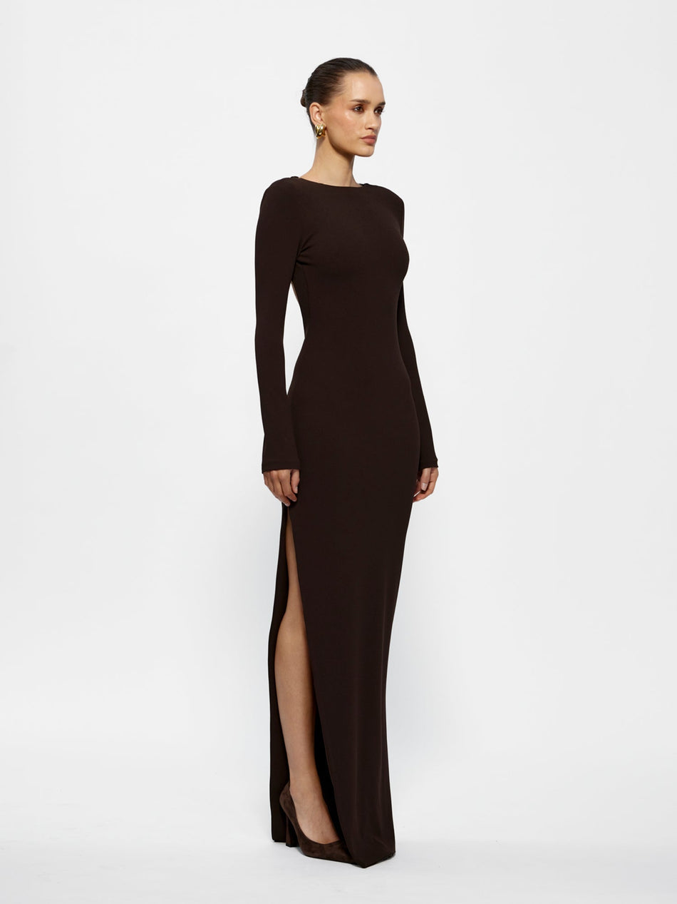 Hire EFFIE KATS Indie Gown in Coffee Brown