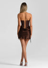 Hire NATALIE ROLT Evelyn Mini Skirt in Espresso Brown (SKIRT ONLY)