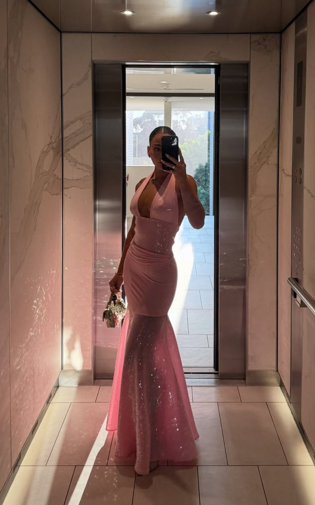 (Copy) Hire DECONDUARTE Florian Sequin Maxi Dress in Pink