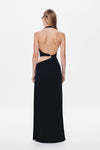 Hire MISHA Devon Cupro Maxi Dress in Black