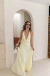 Hire SNEAKY LINK Jaz Hand V-Neck Maxi Dress in Yellow