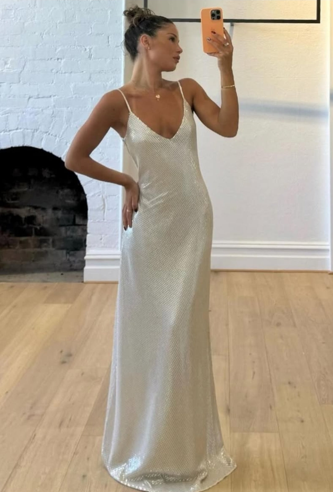 Hire MANNING CARTELL High Voltage Slip Dress in Nude Silver