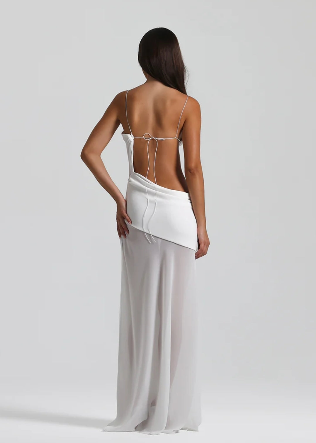 Hire Natalie Rolt Dahlia Dress Gown in White