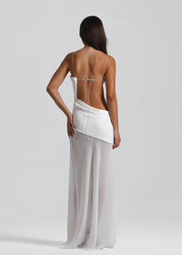 Hire Natalie Rolt Dahlia Dress Gown in White