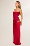 Hire HNTR Huxley Gown in Wine Red