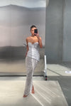 Hire ELIYA THE LABEL Gia Gown in Silver Sequin