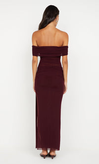 Hire BEC+BRIDGE Poppy Gathered Maxi Dress in Plum