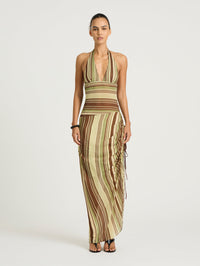 Hire BENNI Marnie Maxi Dress in Earth Stripe