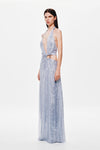 Hire MISHA Devon Sequin Maxi Dress in Cloud Blue