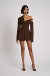 Hire ELIYA THE LABEL Ayla Blazer Mini Dress in Brown