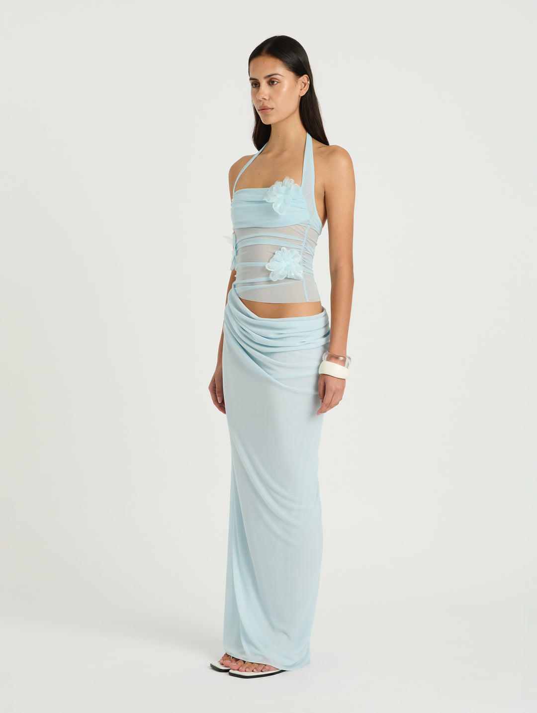 Hire BENNI Gina Florence Maxi Dress in Fresh Mint Baby Blue