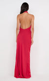 Hire BEC+BRIDGE Soneva Wrap Maxi Dress in Strawberry Red