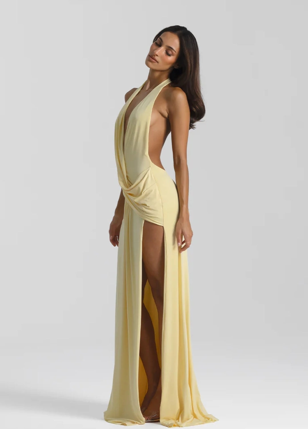 Hire NATALIE ROLT Winona Gown in Lemon Yellow