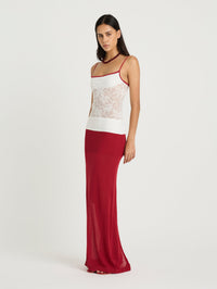 Hire BENNI Alfie Knit Maxi Dress in Red