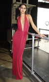Hire BEC+BRIDGE Susie Plunge Maxi Dress in Cherry Red