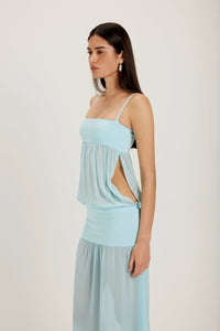 Hire ANCE GRIA Romeo Gown Dress in Aqua Blue