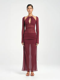 Hire BENNI Ari Cut Away Dress in Berry