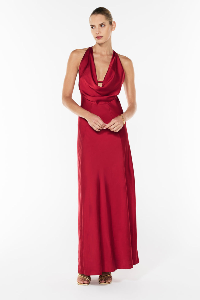 Hire MANNING CARTELL Charmed Cowl Slip Dress in Ruby Red