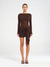 Hire BENNI Juni Mini Dress in Chocolate Brown
