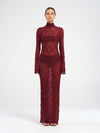 Hire BENNI Dante Maxi Dress in Maroon Red