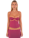 Hire I AM DELILAH. Jemima SET Maxi Skirt and Halter Top in Wine Red