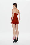 Hire MISHA Ember Wrapped Mini Dress in Cherry Red