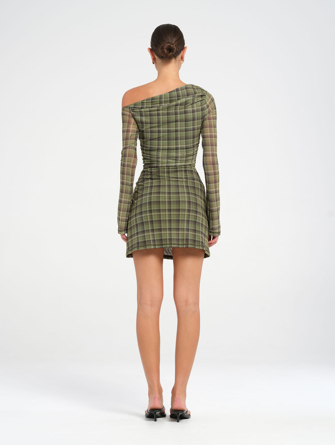 Hire BENNI Clueless Vibes Mini Dress in Green Check
