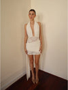Hire DECONDUARTE Chrissy Lace Mini Dress in Ivory