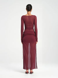 Hire BENNI Ari Cut Away Dress in Berry