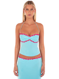 Hire I AM DELILAH. Jemima SET Maxi Skirt and Halter Top in Sapphire Blue