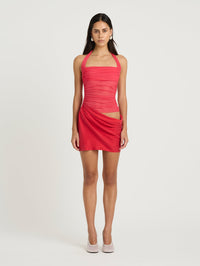 Hire BENNI Gina Mini Dress in Watermelon