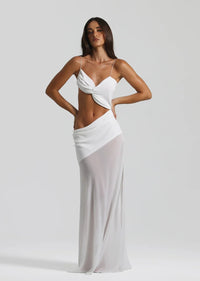 Hire Natalie Rolt Dahlia Dress Gown in White