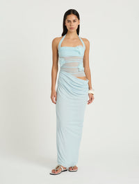 Hire BENNI Gina Florence Maxi Dress in Fresh Mint Baby Blue