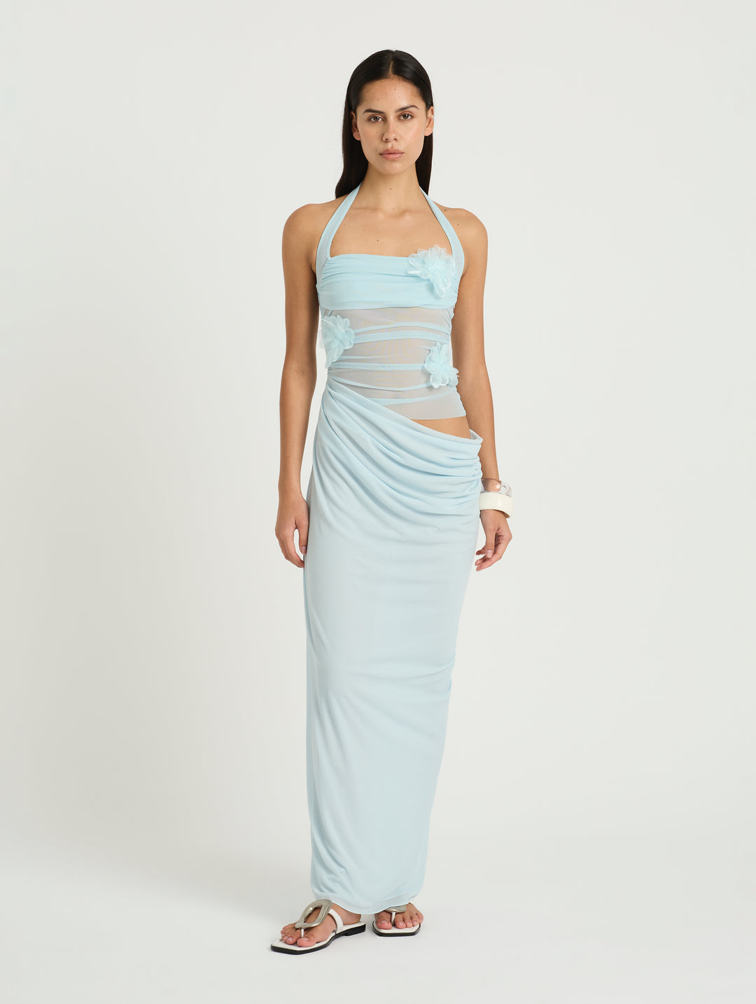 Hire BENNI Gina Florence Maxi Dress in Fresh Mint Baby Blue